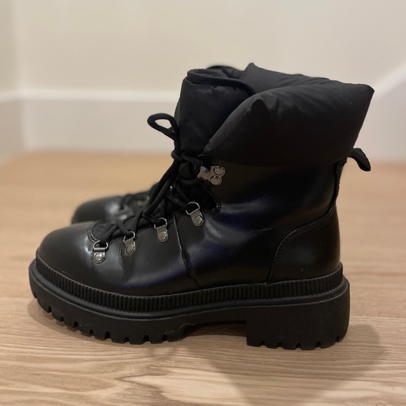 & Other Stories Women's Black Lace-Up Boots, Size US8 (EUR39) - Picture 5 of 6